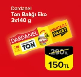 Dardanel Ton Balığı Eko 3X140 G