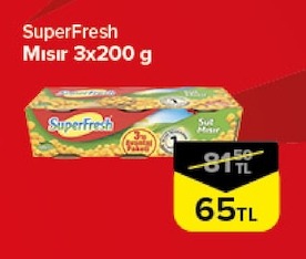 Superfresh Mısır 3X200 G