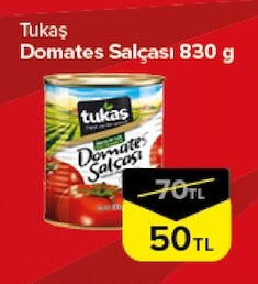 Tukaş Domates Salçası 830 G