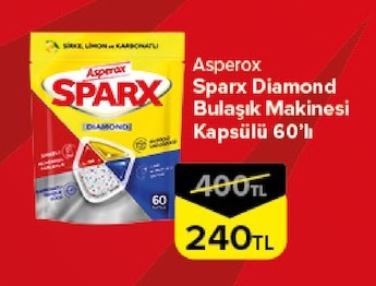 Asperox Sparx Diamond Bulaşık Makinesi Kapsulu 60'Lı