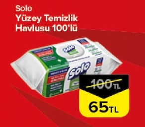 Solo Yüzey Temizlik Havlusu 100'Lü