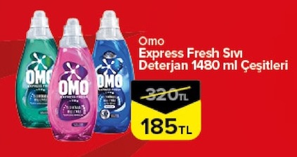 Omo Express Fresh Sıvı Deterjan 1480 Ml Çeşitleri