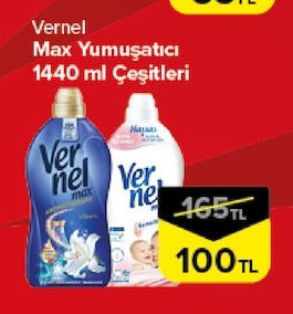 Vernel Max Yumuşatıcı 1440 Ml Çeşitleri