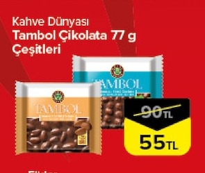 Kahve Dünyası Tambol Çikolata 77 G Çeşitleri
