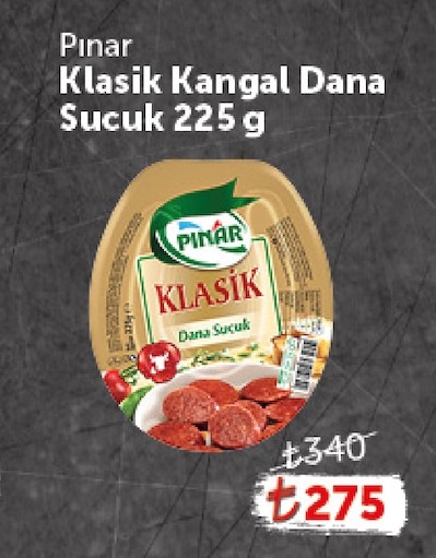 Pınar Klasik Kangal Dana Sucuk 225 G