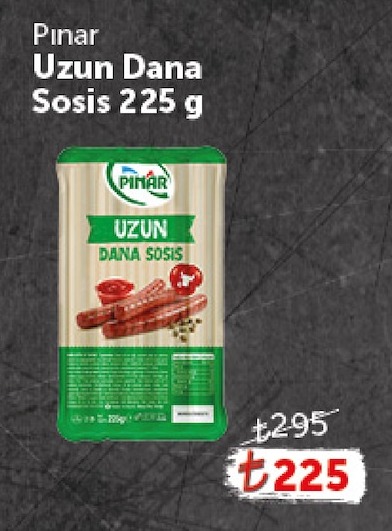 Pınar Uzun Dana Sosis 225 G