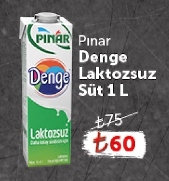 Pınar Denge Laktozsuz Süt 1 L