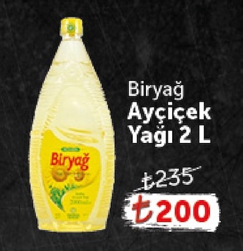 Biryağ Ayçiçek Yağı 2 L