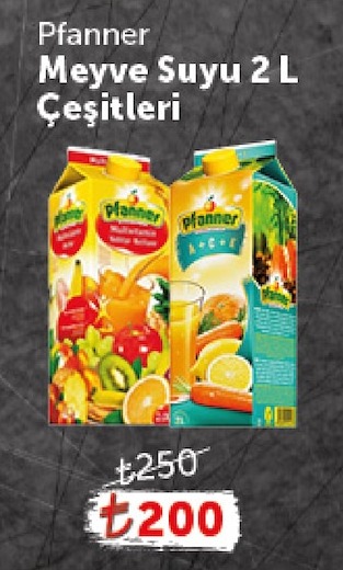 Pfanner Meyve Suyu 2 L Çeşitleri