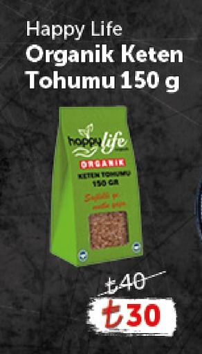 Happy Life Organik Keten Tohumu 150 G