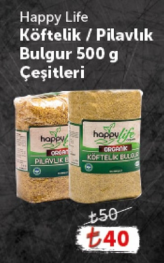 Happy Life Köftelik / Pilavlık Bulgur 500 G Çeşitleri