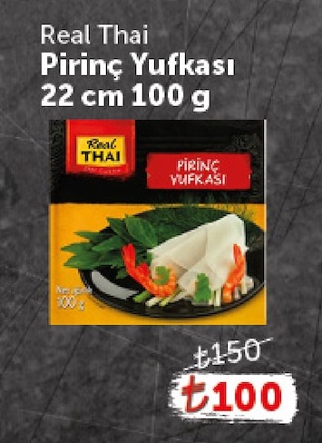 Real Thai Pirinç Yufkası 22 Cm 100 G