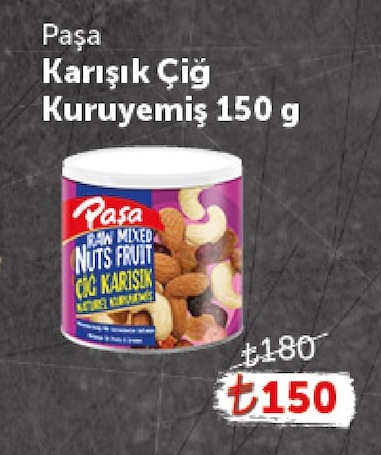 Paşa Karışık Çiğ Kuruyemiş 150 G