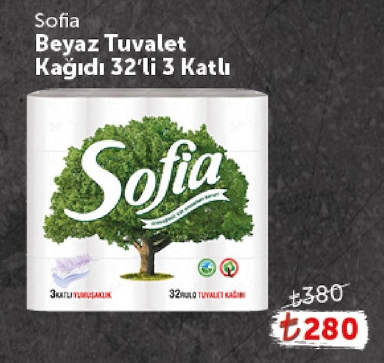 Sofia Beyaz Tuvalet Kağıdı 32'Li 3 Katlı