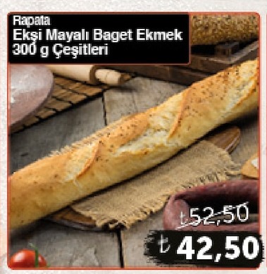 Rapata Ekşi Mayalı Baget Ekmek 300 G Çeşitleri