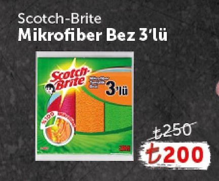 Scotch-Brite Mikrofiber Bez 3'Lü