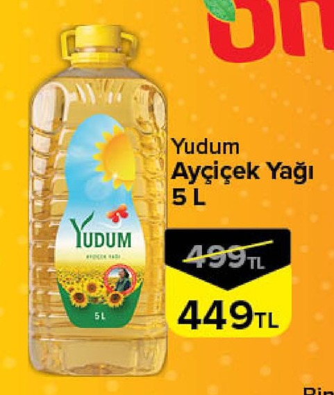 Yudum Ayçiçek Yağı 5 L