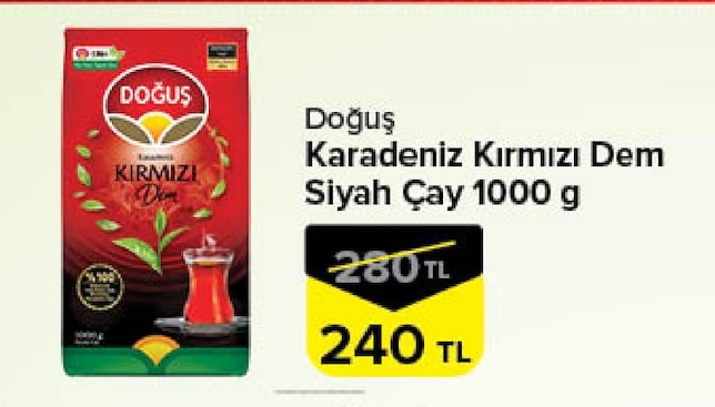 Doğuş Karadeniz Kırmızı Dem Siyah Çay 1000 G