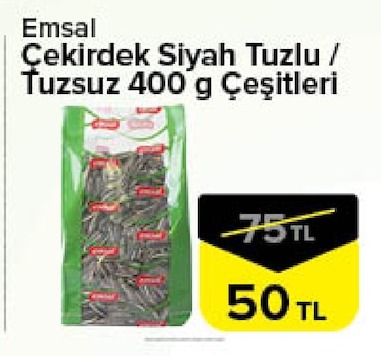 Emsal Çekirdek Siyah Tuzlu / Tuzsuz 400 G Çeşitleri