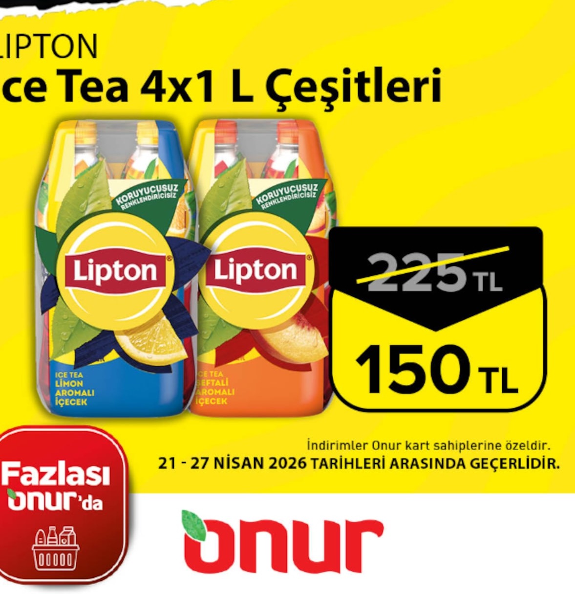 Lipton Ice Tea 4X1 L Çeşitleri