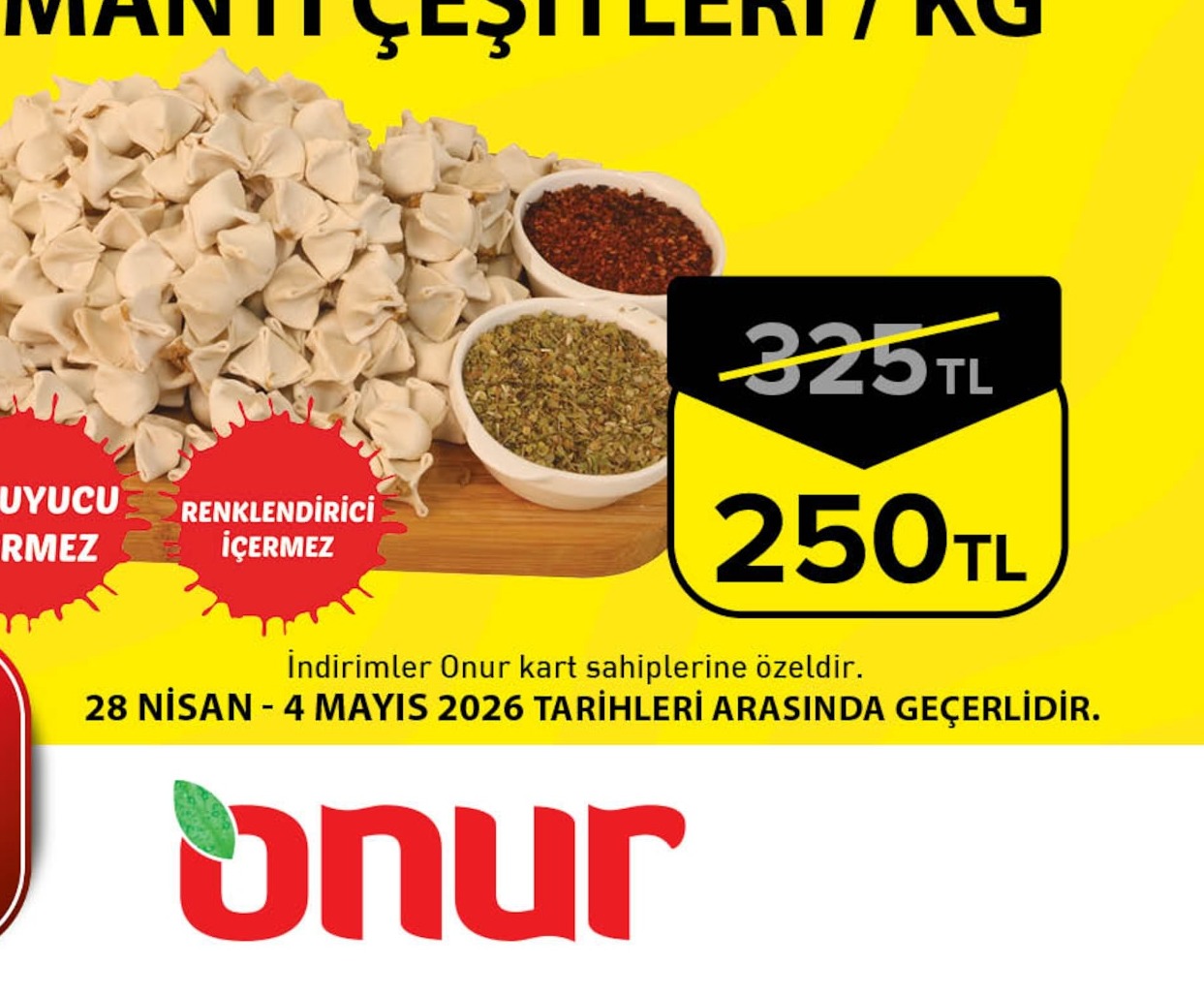 Manti Cesitleri / Kg