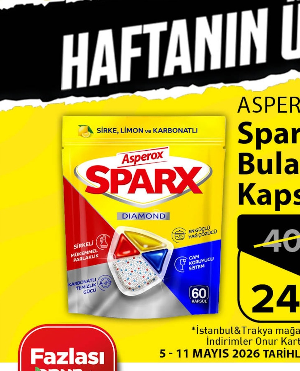 Asperox Sparx Diamond Bulaşık Makinesi Kapsülü 60'Lı