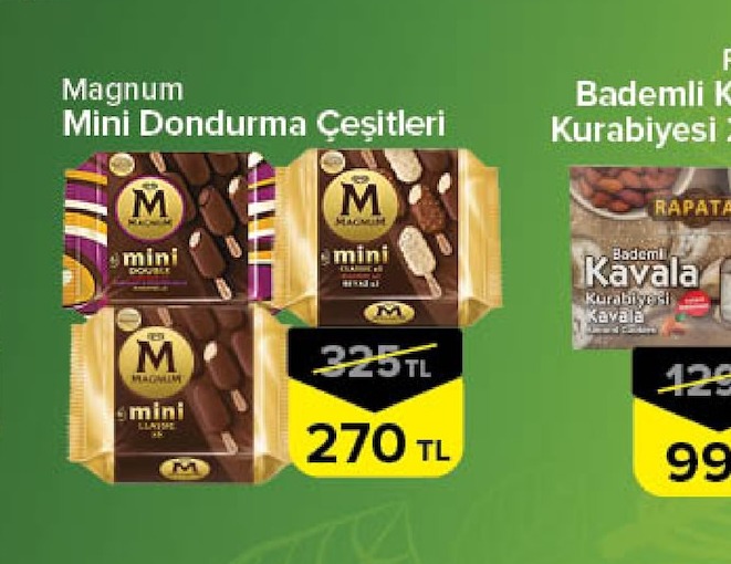 Magnum Mini Dondurma Çeşitleri