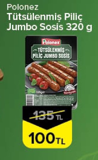 Polonez Tütsülenmiş Piliç Jumbo Sosis 320 G