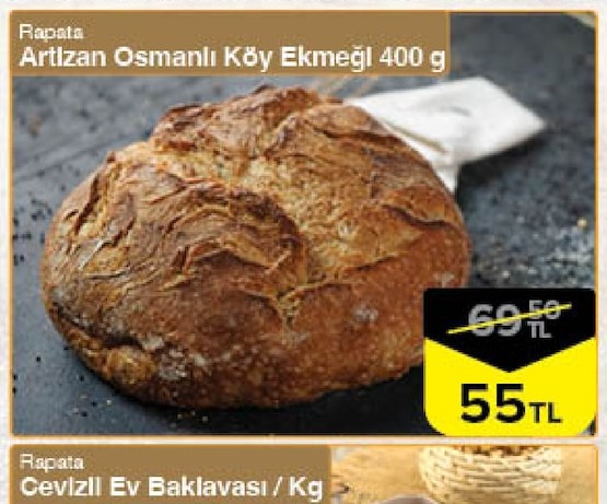 Rapata Artizan Osmanlı Köy Ekmeği 400G