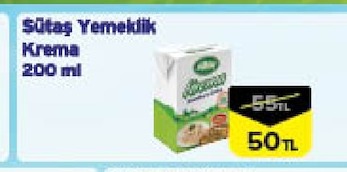 Sütaş Yemeklik Krema 200Ml
