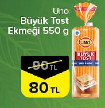 Uno Büyük Toast Ekmeği 550G