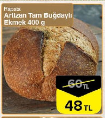 Rapata Artizan Tam Buğdaylı Ekmek 400G