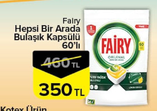Fairy Hepsi Bir Arada Bulaşık Kapsülü 60'Lı