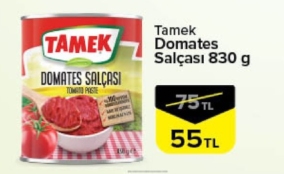 Tamek Domates Salçası 830G