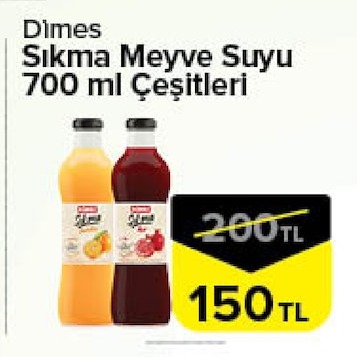 Dimes Sıkma Meyve Suyu 700Ml