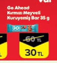 Go Ahead Kirmizi Meyveli Kuruyemiş Bar 35 G