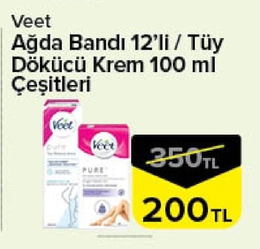 Veet Ağda Bandı 12'Li / Tüy Dökücü Krem 100 Ml Çeşitleri