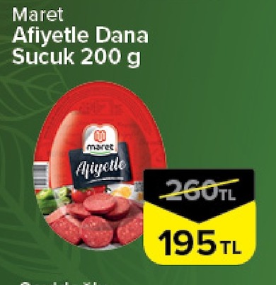 Maret Afiyetle Dana Sucuk 200 G
