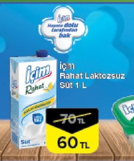 İçim Rahat Laktozsuz Süt 1 L