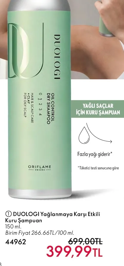 Duologi Yağlanmaya Karşı Etkili Kuru Şampuan 150 Ml