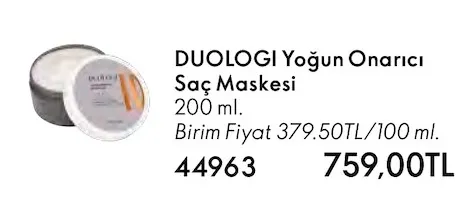 Duologi Yoğun Onarıcı Saç Maskesi 200 Ml