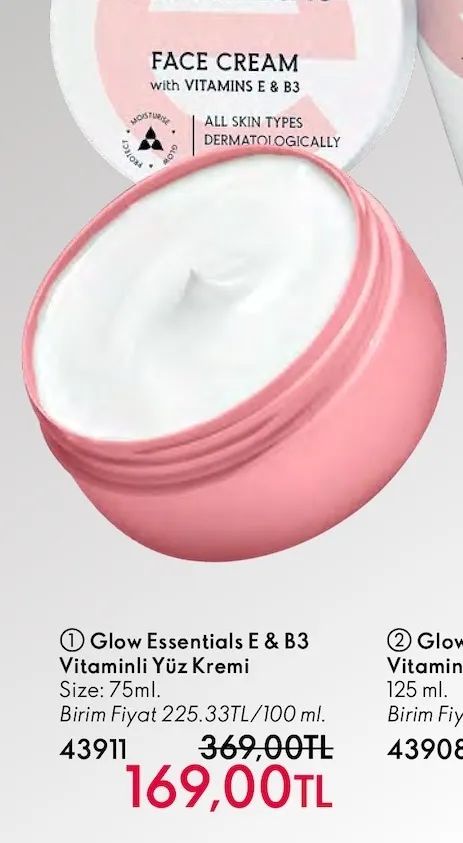 Glow Essentials E & B3 Vitaminli Yüz Kremi 75 Ml