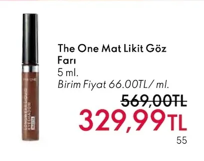 The One Mat Likit Göz Farı 5 Ml