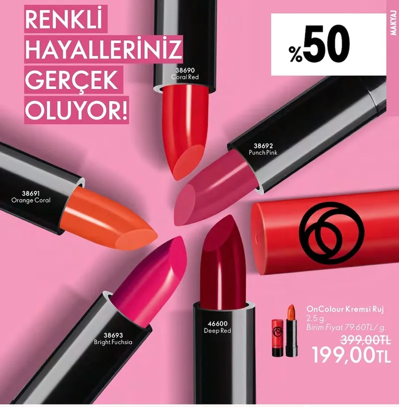 Oncolour Kremsi Ruj 2.5 G