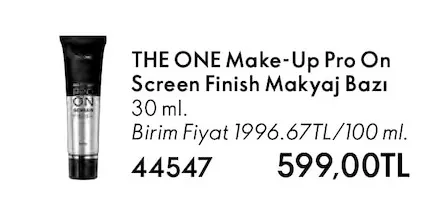 The One Make-Up Pro On Screen Finish Makyaj Bazı 30 Ml