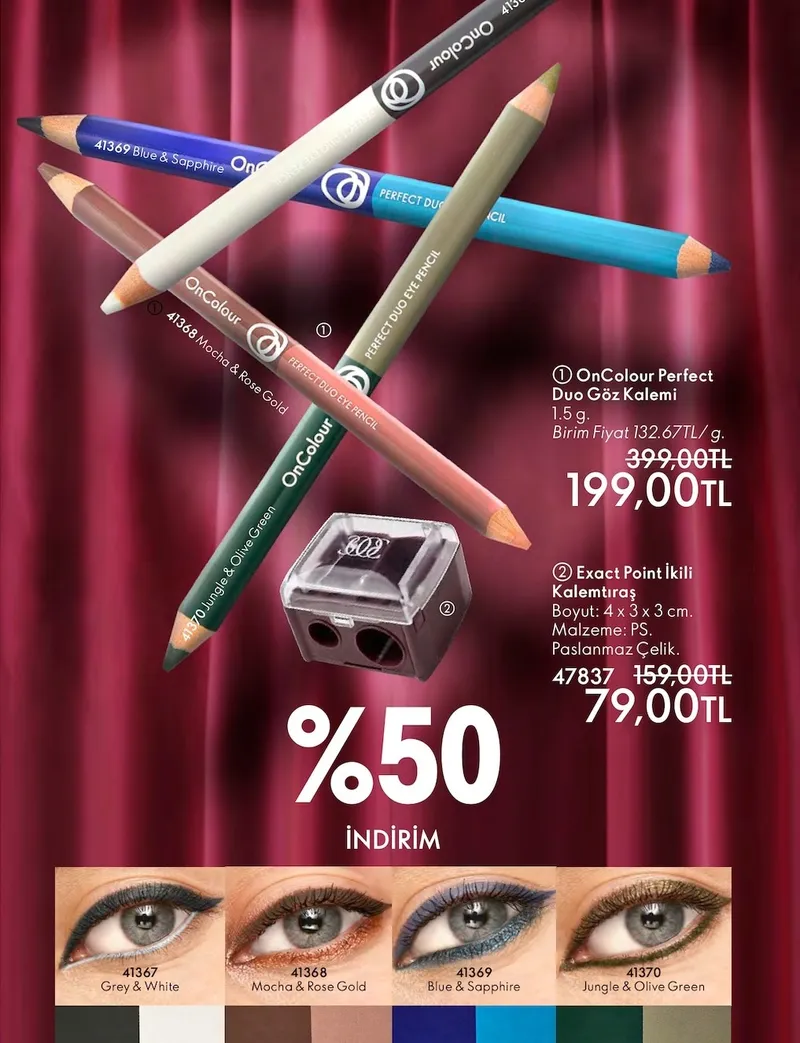 Oncolour Perfect Duo Göz Kalemi 1.5 G.