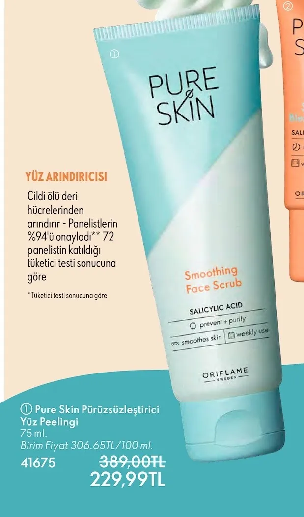 Pure Skin Pürüzsüzleştirici Yüz Peelingi 75 Ml