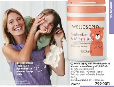 Wellosophy Kids Multivitamin Ve Mineral İçeren Takviye Edici Gıda 37.6 G