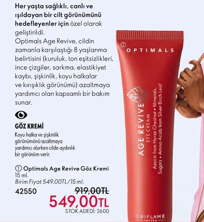 Optimals Age Revive Göz Kremi 15 Ml