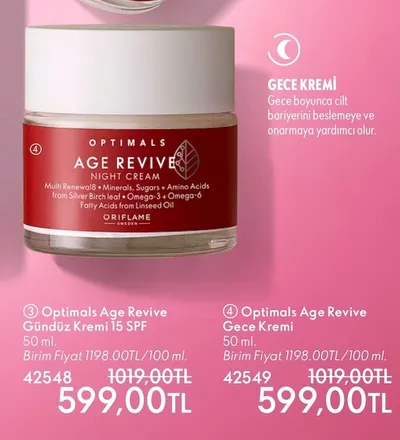 Optimals Age Revive Gece Kremi